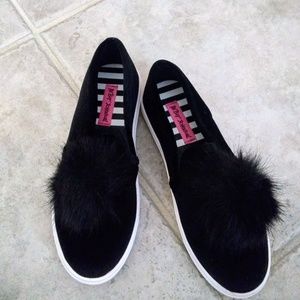 Betsey Johnson Pom Pom Sneakers